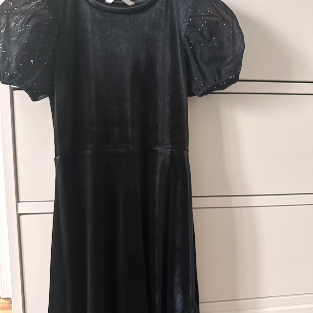 Elegant Black velvet  Kids Dress
